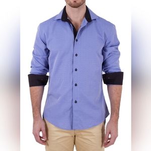 Bespoke men's long sleeve dress shirt size M